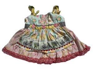 Matilda Jane In The Meadow Apron Tunic Dress 2T Hello Lovely Bicycle Print